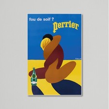 Vintage Food & Drink Poster, Perrier, Couple Embracing by Bernard Villemot picture