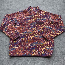 Patagonia Synchilla Snap-T Fleece Pullover XL Purple Geometric Mosaic Print picture