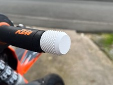 Handlebar Ends / Bar Ends Universal for Motorcycle (Enduro / Supermoto) | WHITE picture