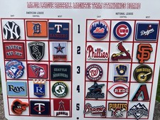 VINTAGE MLB 2026 FULL SET LOGO MAGNETIC TEAM STANDINGS BOARD 30 RUBBER MAGNETS picture