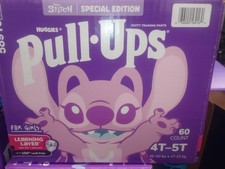 Huggies Girls Lilo & Stitch Pull-Ups 4t 5t- 60 Count-$49.99 for 1 box-SHIPS FREE picture