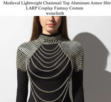 Women’s Medieval Chainmail Armor Shirt Aluminum LARP Costume Tunic Fancy Dress picture