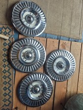 Vintage 1957 Ford Fairlane Thunderbird Chrome Hubcaps picture