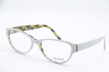NEW VANNI V1873 A190 WHITE GREEN BROWN AUTHENTIC EYEGLASSES FRAMES 53-16 picture
