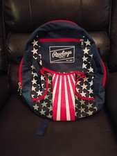 blue, red, and white Rawlings Remix Youth Baseball and T-Ball Equipment Backpack picture