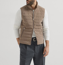 NWT $2500 Brunello Cucinelli Men Water Repellent Goose Down Puffer Vest XS A268 picture