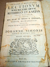 1766 HEBREW CHALDEAN DICTIONARY Johann Simonis 3-in-1 SAMMELBAND Antique Leather picture
