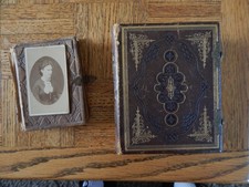 VINTAGE ALBUMS: 1860's comp. w/ tintype photos & 1870's comp.  w/ tintype photos picture