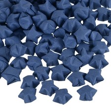 136pcs Pre-made Origami Lucky Stars Paper Wishing Star Dark Blue picture