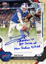 2026 Topps Now Josh Allen 1st Game In New Stadium 1/1 GOLD AUTO CHANCE PRESALE picture