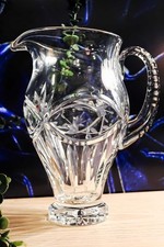 Vintage Gorham Crystal Pitcher - 8 5/8” x 4 3/8” - Victoria's Garden Pattern picture