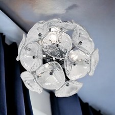 ET2 Lighting E22091-28 Fiori-3 Light Flush/Wall Mount in Leaf style-14.25 Inches picture