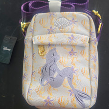 Disney The Little Mermaid Ariel Small Crossbody Bag Beige & Purple picture