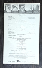 Vintage 1943 NYC New York Central Railroad - a la carte Menu Dining Car picture