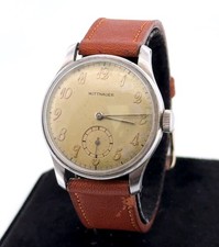 31mm Vintage Wittnauer Small Seconds Mechanical Steel Wristwatch Working picture