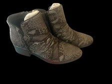 Baretraps Miesha Womens Snakeskin Ankle Booties Black/Brown Multi Size 6.5 NEW picture