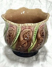 Rare Early Roseville Pottery Blended Majolica Jardiniere 407 Pink Green Planter picture