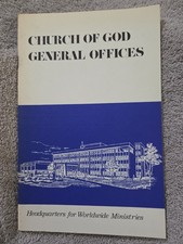 Church of God General Offices Pamphlet Plus Vintage Postcard Of Headquarter 1968 picture