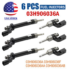 3 x Upper & 3 x Lower Fuel Injectors For Volkswagen VW CC Passat Audi Q7 3.6L picture