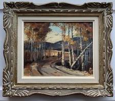 James Boren Original Oil Painting Landscape Western Art - Hunters In The Fall picture