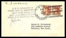 USS INDIANAPOLIS CA-35 FIRST DAY IN COMMISSION NOV 15 1932 PHILADELPHIA PA ESCI picture