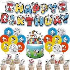 Cute Peanuts Snoopy Theme Party Supplies Set,for Kids Birthday Party Decoration picture