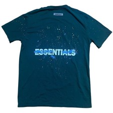 Essentials Inspired Fear Of God Paint Splatter t shirt M *Dimensions In Picture* picture