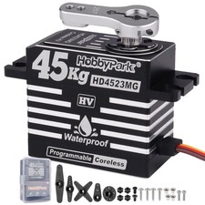 HobbyPark 45KG Waterproof Metal Gear Digital RC Servo 180° For 1/8 1/10 RC Car picture