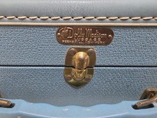 Vintage Late 60's Early 70's Dolly Madison Blue 21x14x7 Square Luggage Case picture