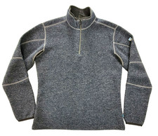 KÜHL Thor 1/4 Zip Sweater Wool Blend Microfleece Lined Performance Layer Men's L picture