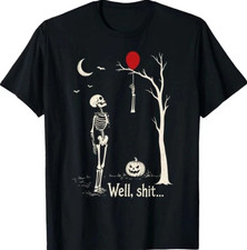 Skeleton Lost Balloon Well Funny Halloween Costume T-Shirt picture