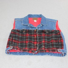 Vintage Pendleton Vest Mens XL Blue Denim Plaid Wool Quilted Western Hong Kong picture