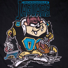 VTG 1995 NWT Jacksonville Jaguars NFL Looney Tunes Taz Long Sleeve T-Shirt XL picture