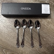 4 New Oneida True Rose Teaspoons -NEW IN BOX picture