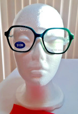 Elton John Eyewear Bell Bottom Green frames NIB w/ case & cloth msrp $139 picture