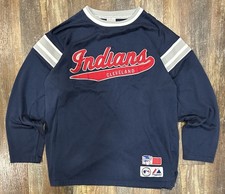 Vintage 90s 2000s Cleveland Indians Majestic Sweatshirt Chief Wahoo Size L/XL picture