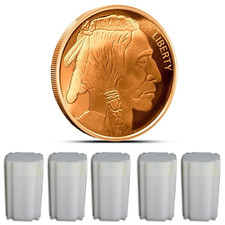 (100) BUFFALO - 1 OZ COPPER ROUND - BULLION - LOT picture