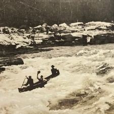 Shooting Whitehorse Rapids RPPC Vintage Postcard Real Photo Canada picture
