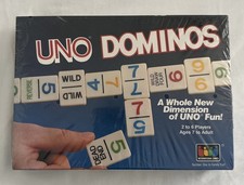 1986 VINTAGE UNO DOMINOS FAMILY BOARD GAME INTERNATIONAL GAMES - New/Sealed picture