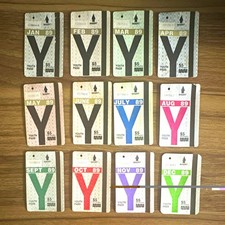 Vintage San Francisco MUNI Youth Bus Fast Pass 1989 Complete Set Of 12 Ephemera picture