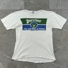 70s Vintage Marathon Graphic Tee Mens Medium Perrier New York 10K Running Shirt picture