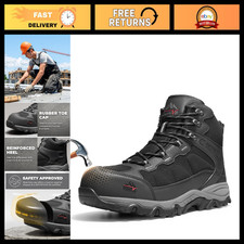 Men's Waterproof Steel Toe Work Boots | Durable Safety Footwear for Construction picture