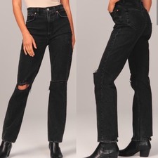 Abercrombie & Fitch Ultra High Rise 90s Straight Jeans size 26S picture
