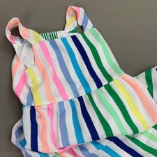 Wonder Nation Maxi Dress Girls S 6-6X Multi Color Excellent Striped Tiered picture