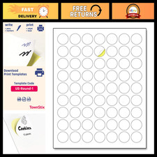 200 Sheets 1-Inch Round Printable Circle Labels - Perfect for Organizing & Craft picture