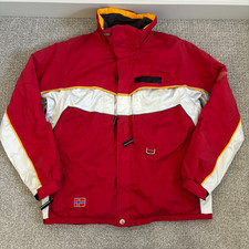 Phenix Ski Jacket Mens L Red Norway Vintage Insulated Winter Snow Coat EY5300 picture