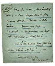 Jules Massenet Handwritten Signed Letter 1893 – Carte Pneumatique JSA LOA picture