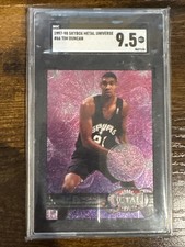 1997-98 Fleer Metal Universe #66 Tim Duncan Rookie RC Graded SGC 9.5 Mint + HOF picture