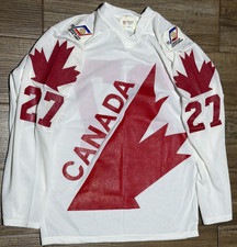 Vintage Darryl Sittler 1976 Canada Cup Team Hockey White Jersey Size M / Medium picture
