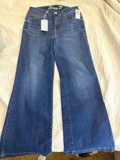 Seven7 Women's High Rise Wide-Leg Blue Medium Wash Denim Jeans Size 8 picture